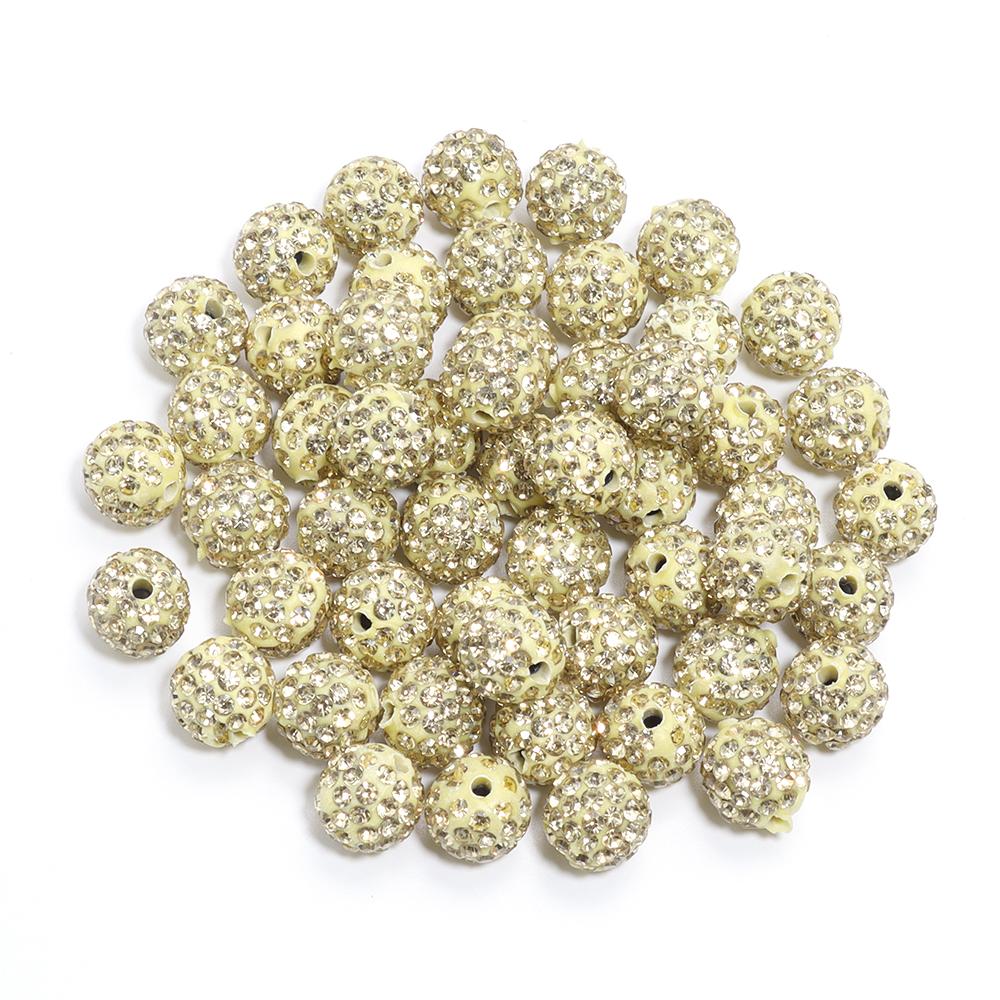 10pcs/bag Colorful Soft Pottery Clay Shamballa Beads Loose Beads For Jewelry Making DIY Necklace Bracelets Pendants Accessories
