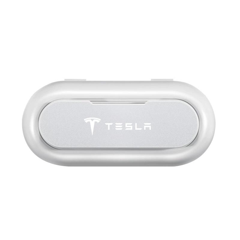 Car Sun Visor Glasses Storage Box Holder Organizer Car Accessories For Tesla Model 3 Model S Model X Model Y Roadster Bonina Coil