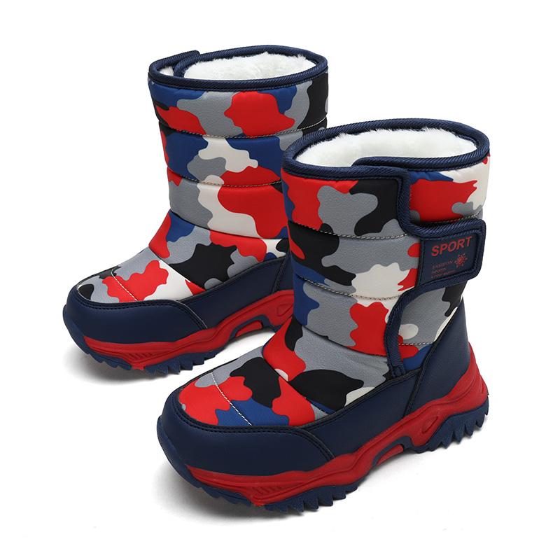Winter Girls Boys Children's Hightop Snow Boots Kids Students Warm Walking Casual Cotton Shoes for Teenager Outdoor Travel
