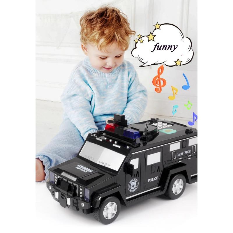 Electronic Money Box Car Piggy Bank Safe Piggy Bank For Notes With Password And Light Cash Box Savings Funds For Children
