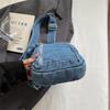Borsello da Petto in Denim Borsa a Tracolla Multi-Tasca Borsa a Spalla Vintage
