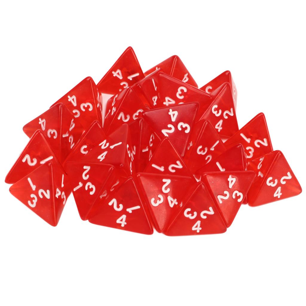 25pcs Digital Dice Transparent Educational Triangular Number Teaching Dice for Interactive Game