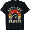 Waschbär Lass uns besaufen Lustiges Vintage Retro Waschbär T-Shirt