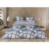 Cotton Duvet Cover - DONATELLA - Blue - Abstract - Machine Washable - 180 Thread Count - 150x220 Cm