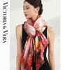 VICTORIA&VERA V827ZS01 Spring/Summer Printed Silk Floral Scarf