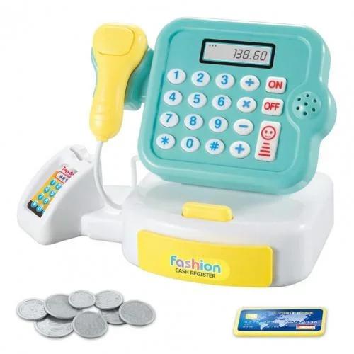 Children'S Mini Cash Register With Scanner Fruit Set Supermarket Play House Game Lights Sound Kids Toys Boy Girl Christmas Gifts