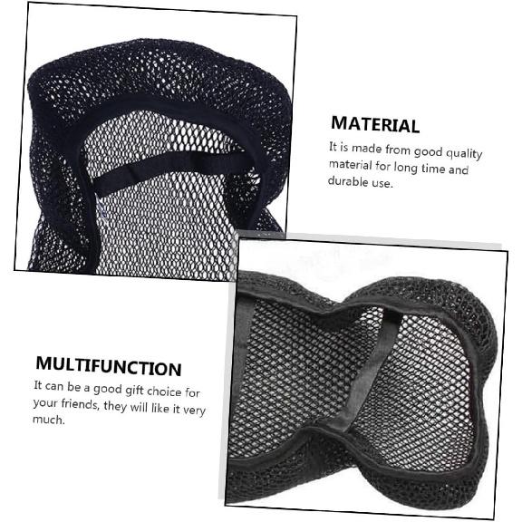 Motorcycle Seat Cover 23.62X15.74 Inch Breathable 3D Mesh Cushion Cover Heat Insulation Anti-Slip Protective for Scooter Moped Outdoor Use