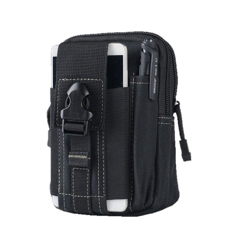 Taktische kleine Hängetasche Outdoor-Freizeit Mini Multifunktionale Sport-Wasserdichte Handytasche Schwarz Taktische Hüfttasche