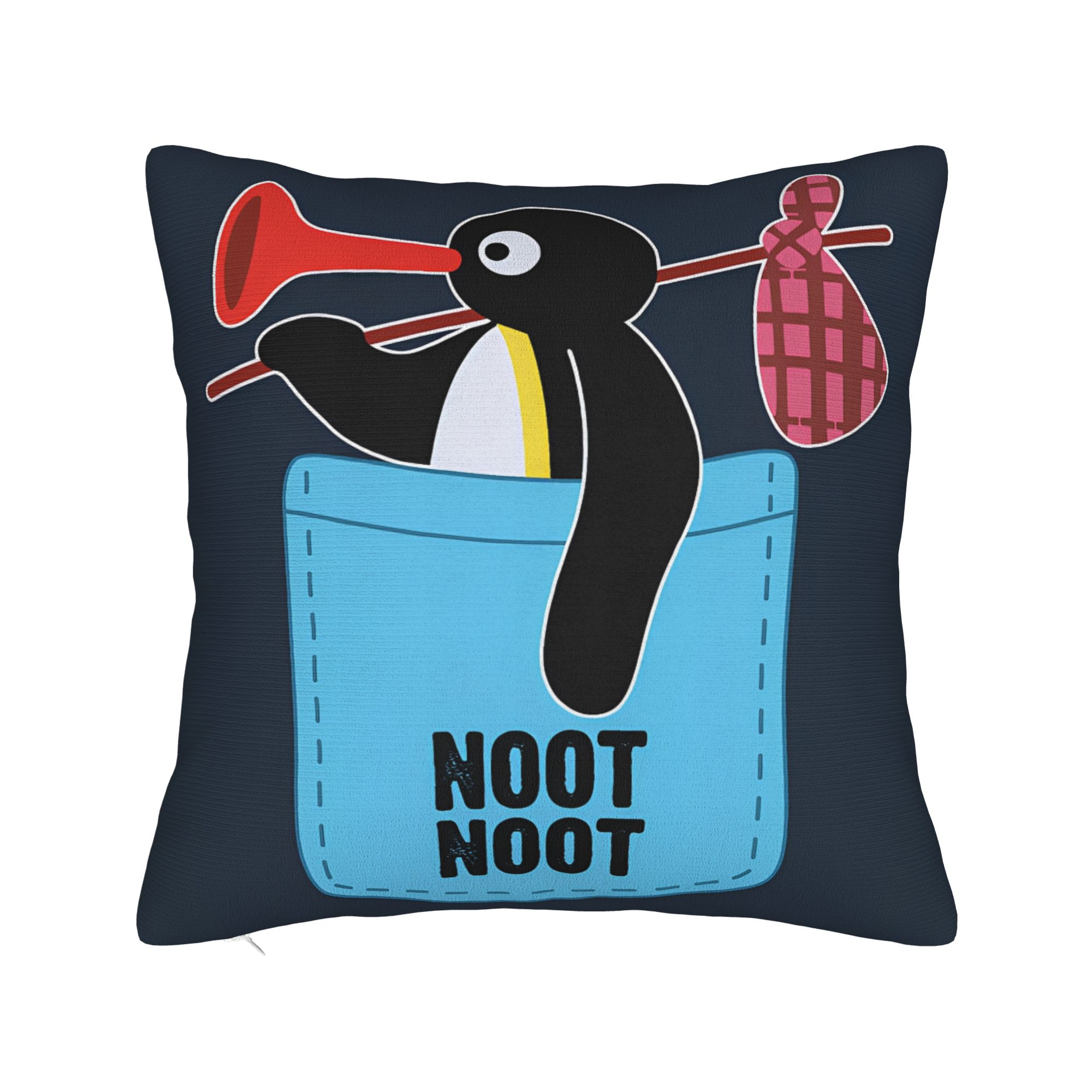 

Pingus Pillow Cover Graphic Cushion Cover Funny Pillow Case For Sofa Bedroom Home Decor 12x12Inch