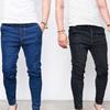 Plus Size Men Jogger Skinny Pants Elastic Waist Pencil Jeans Denim Trousers