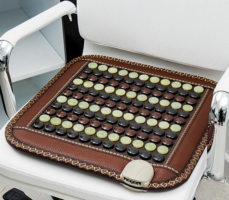 

Натуралиновый турмалиновый нагревательный коврик Нефритовая квадратная массажная подушка Подушка для сиденья для офиса и дома для расслабления настроения Регулируемая температура 220 V