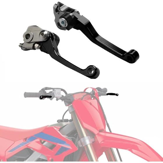 

Motorcycle Brake Clutch Lever Pivot Levers Set Adjustable CNC for CRF250R CRF450R 2007-2025 CRF250RX 2019-2025 CRF450RX 2017-2023 CRF450RWE Dirt Bike чёрный