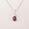 Rhodolith Edelstein 925 Sterlingsilber Schmuck Zirkon Anhänger 1,22" Geschenk für Sie CZP-13-8