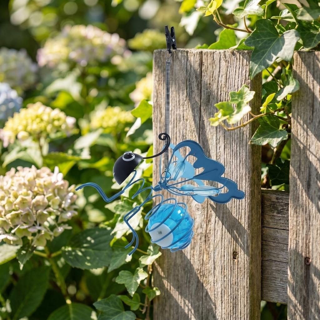 Outdoor Waterproof Garden Patio Decorative Hanging Insect Light Sculpture Solar Powered Landscape Accent Lighting for Yard