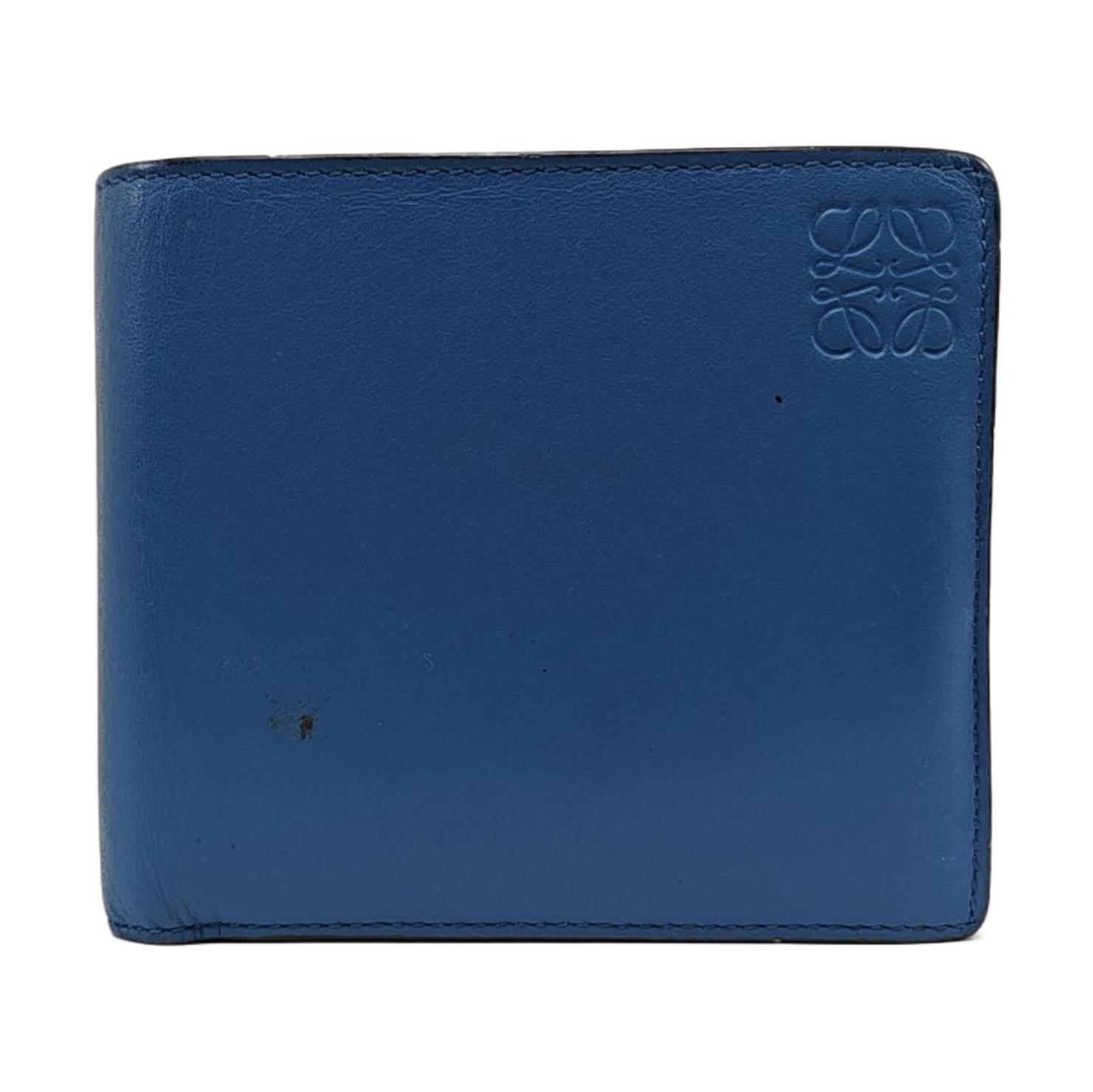 [Pre-Owned] Rainbow Blue Leather Wallet - Very Good #76T1A ONE SIZE