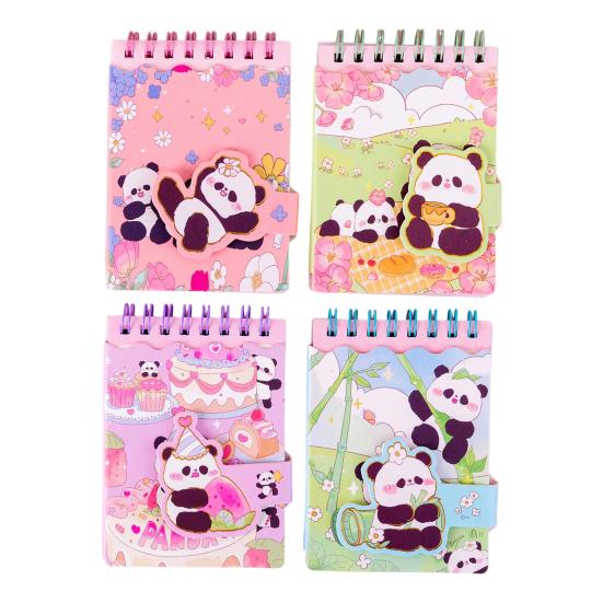 Cartoon Animal Pocket Notebook Wire Bound Memo Notepad 3D Rabbit Girl Panda Duck Mini Spiral Notebook School Office Supplies
