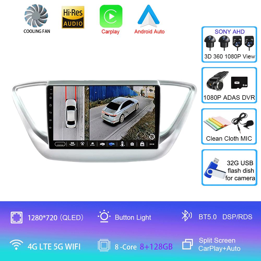 Android 14 Car Radio For Hyundai Solaris 2 2017 - 2020 Multimedia Video Player Navigation Stereo No 2din 2 Din Dvd