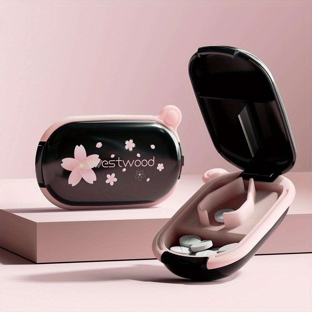 

Small Pill Cutters Splitter for Small & Tiny Pills Portable Pill Crusher for Large Pills with Sharp Safe Blad Washable Pill Box чёрный