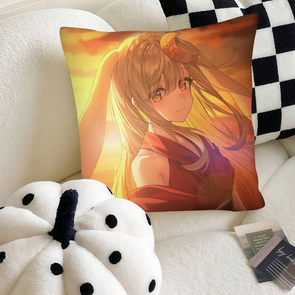Anime Cosmic Princess Kaguya Pillow Case Fashion Square Pillowcase Bedroom Sofa Room Ins Decoration Leisure