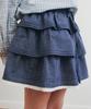 Selliteiljeu Check Cancan Ruffle Mini Skirt_Navy