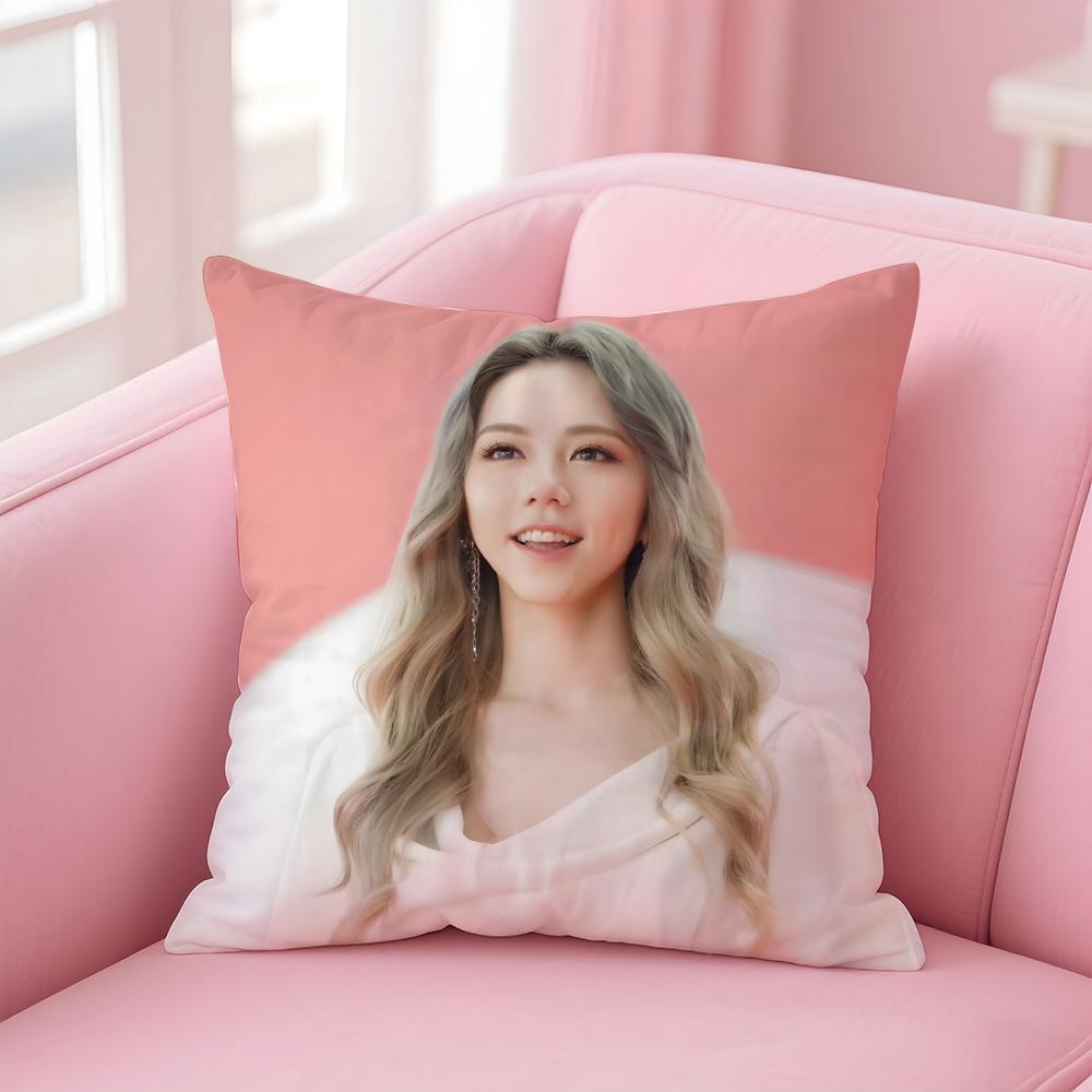 Popular fashion Chinese singer GGEM Cushion Cover Pillowcase Short Plush Invisible zipper Room Sofa Cushion Cover