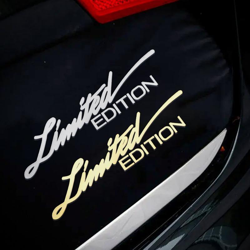 2pcs Limited Edition Car Sticker 3D Gold Body Emblem Badge Metal Sticker Decal Car Accessories Motorcycle Decals