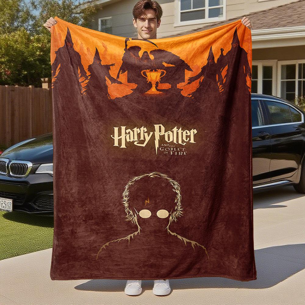 1pc Harry Potter,Goblet of Fire,Deathly Hallows Outdoor Flannel Throw Blanket All Season Soft Warmth,Home Decor 1031161