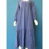 Women's Cotton and Linen Retro Casual Long Sleeved Dress