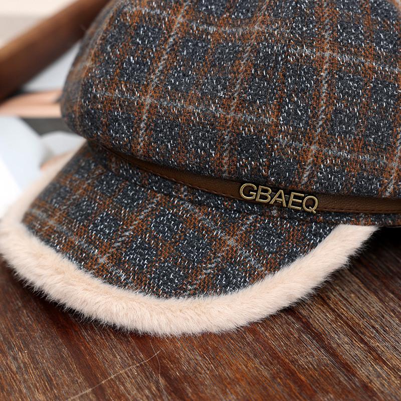 College Style Beret Hat For Women With Chain Detail Versatile Spring Autumn Fashion