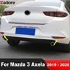 For Mazda 3 Axela -   2024 2025 Carbon Car Rear Fog Light Lamp Cover Trim Tail Foglight Bezel Trims Accessories