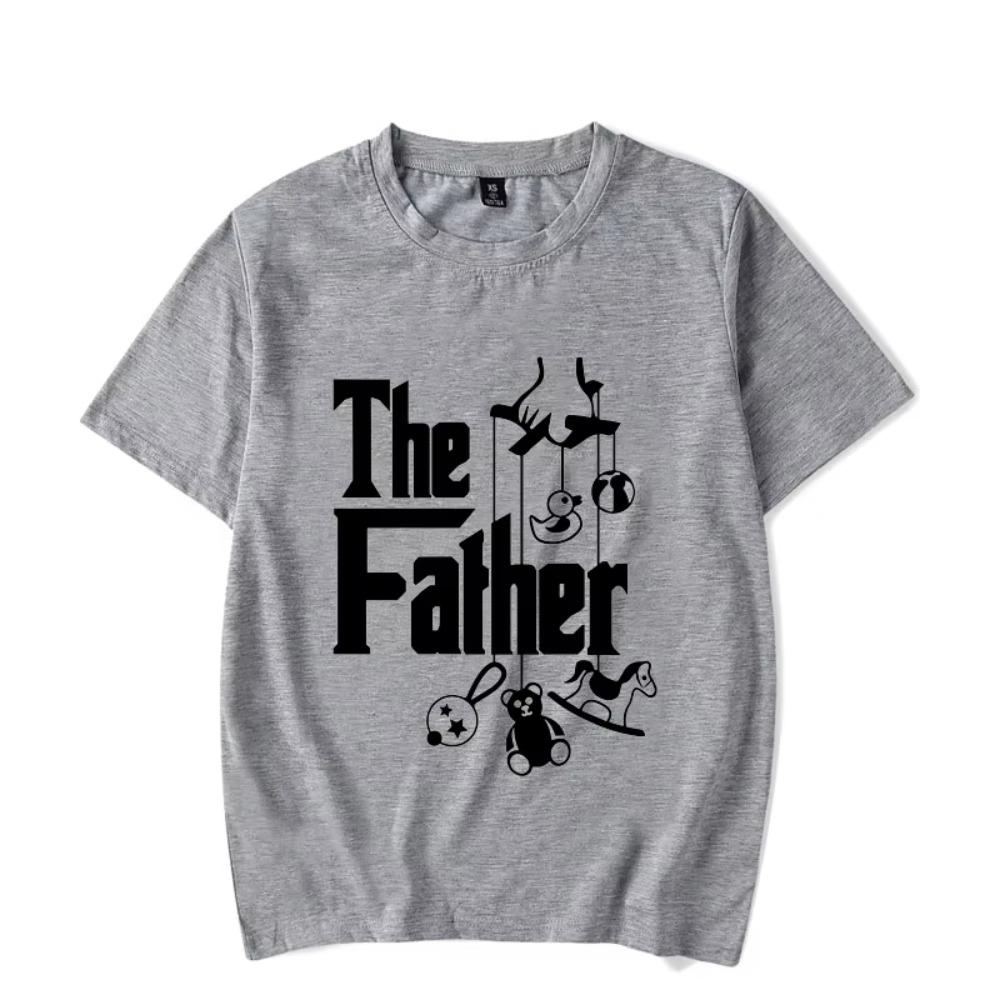 The Father Funny Father's Day T-Shirt for New Dad First Time Dad Classic T Shirt for Men Homme Oversized T Shirt Graphic Tees