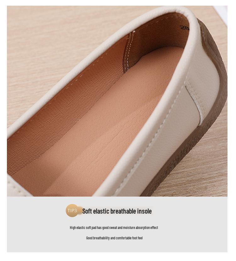 2024 Spring Women's Soft Sole Loafers: Comfortable, Flat, Casual Plus Size Bean Shoes