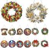 2026 Christmas 5D DIY Acrylic Wreath Painting Pendant Decor Xmas Diamond Art Painting Garland for Home Window Door Decor Gifts