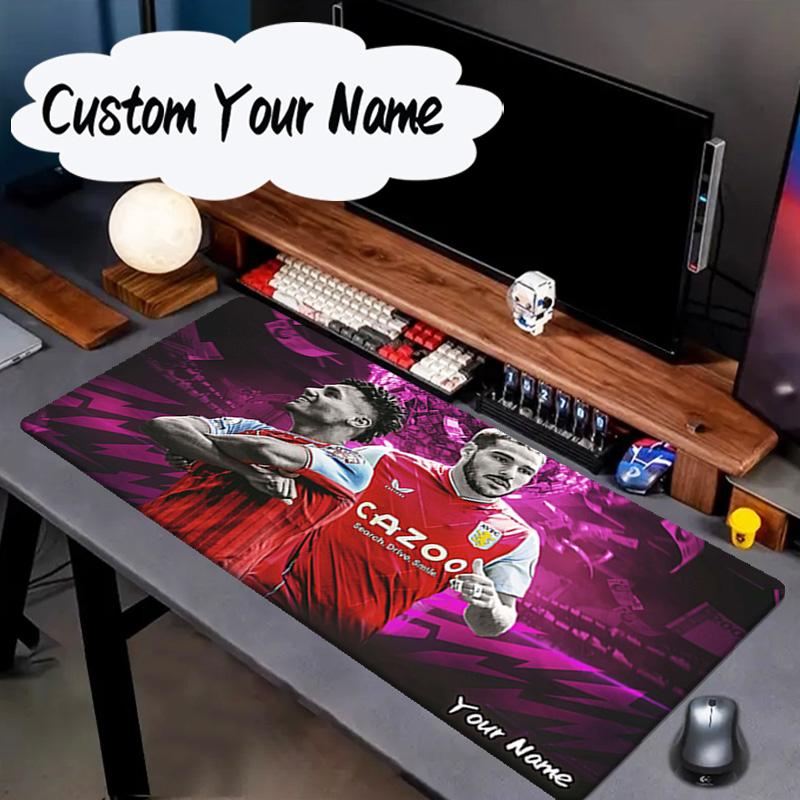 Custom Name Mouse Pad Aston Villa Fc Crest Mouse Pad, Gaming Mouse Pad, Keyboard Pad, Desk Decor for Computer Notebook Fan Birthday Gift