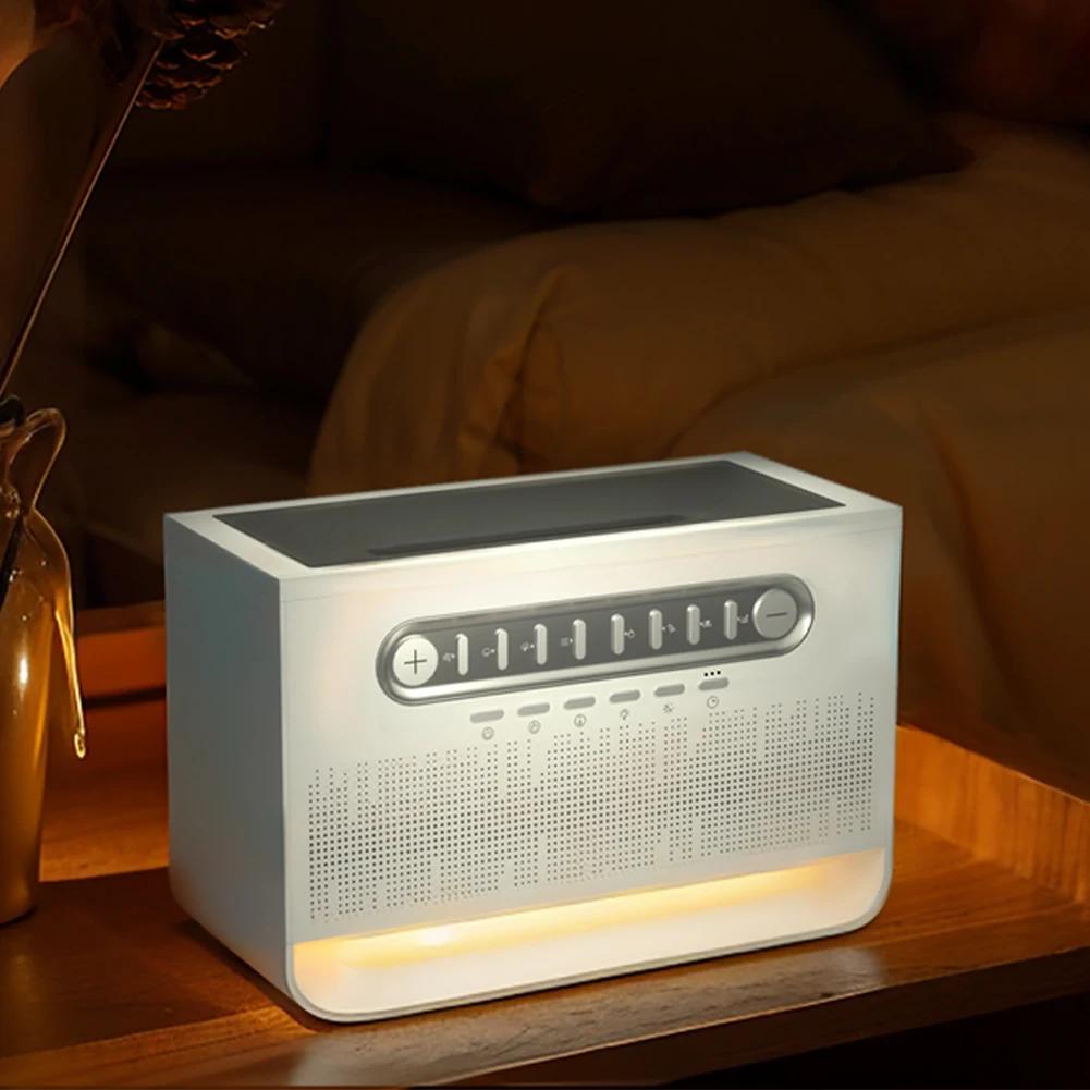 LED-Weißrauschen-Lautsprecher mit 8 Naturgeräuschen Schlaf-Soundmaschine Wiederaufladbarer Aroma-Diffusor Nachtlicht für Zuhause Kreatives Geschenk