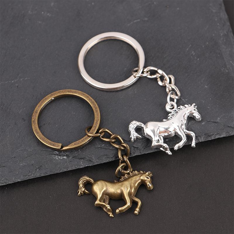 Animal Keychain Vintage Horse Pendant Keyring Bag Accessories Keychain Pendant