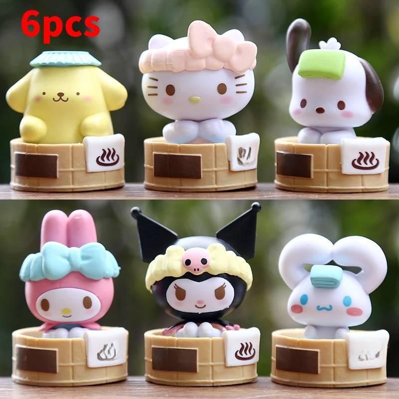 Sanrio Cartoon Pvc Bath Toy Figures With Interactive Features For Kids And Collectors