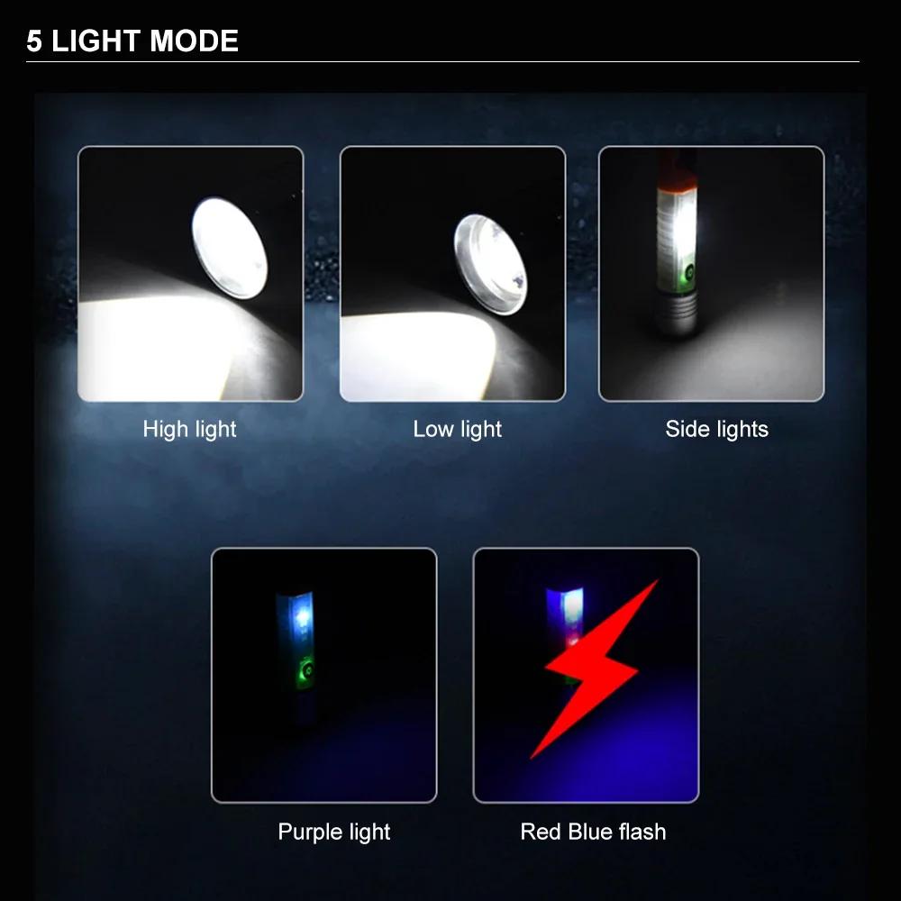 S21PRO 1000m Long White Flashlight Work Lamp IPX4 Waterproof 20h Lantern Built-in Battery Type-C Charing Camping Torch