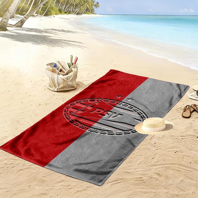 PSV Eindhoven Aufdruck Strandtuch, Großes Weiches Schnelltrocknendes Handtuch für Strand Camping Schwimmen