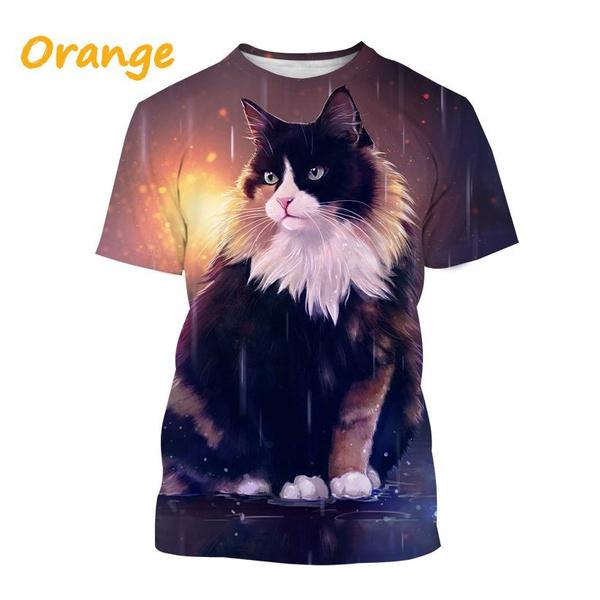 Мужская и женская модная футболка с принтом животных — фото 14