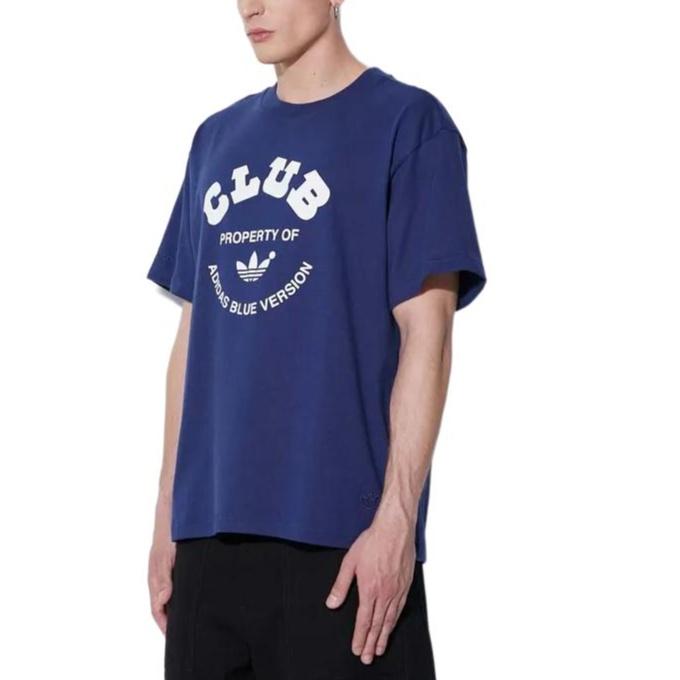 adidas Blue Version Club T-Shirt 'Blue White' Men's IA2459
