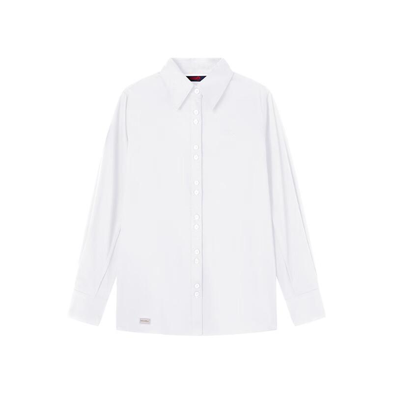 Navigare Women's Solid Long Sleeve Point Collar Shirt