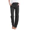 Women Wide Leg Trousers Loose Drawstring Casual Pants Solid Colour Cotton Linen Spring Summer