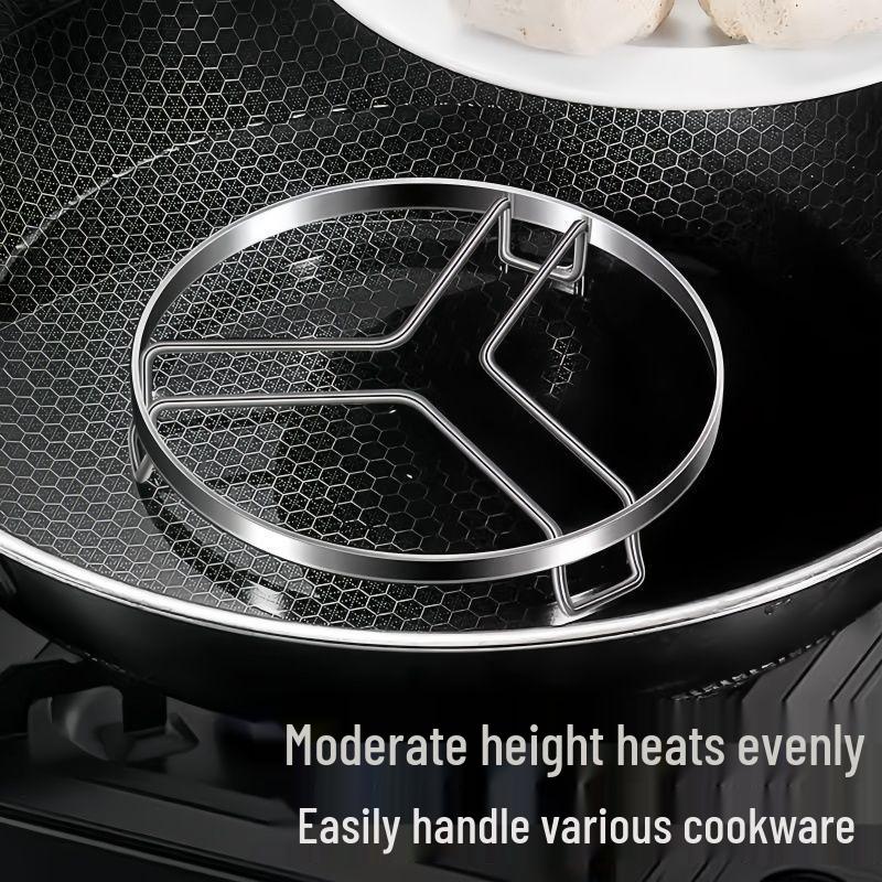 Universal Stainless Steel Steaming Rack and Heat Insulation Pad for Rice Cookers and Pots