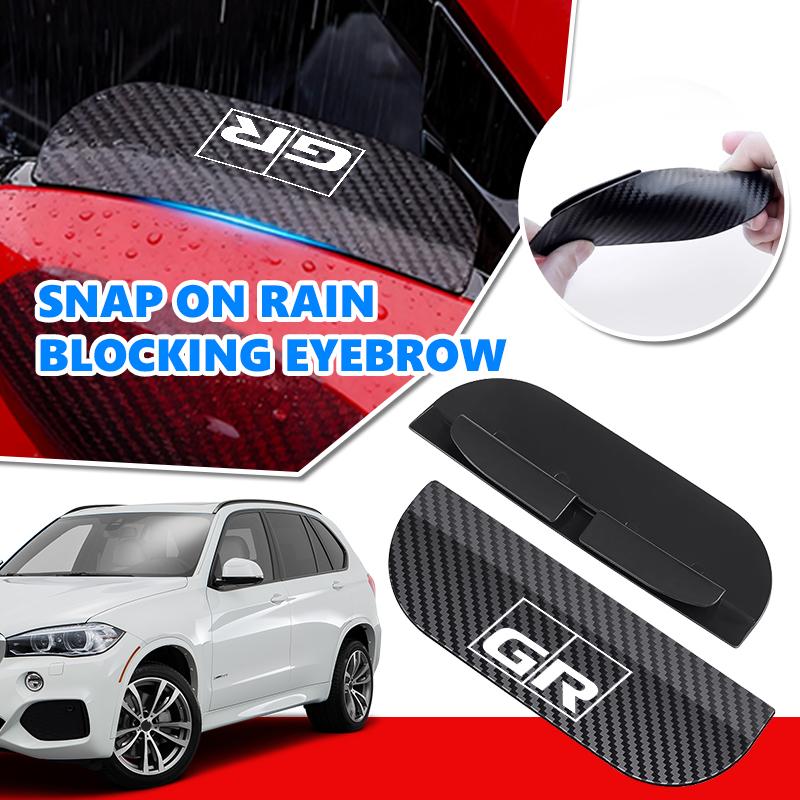 For Toyota Car Rearview Mirror Rain Eyebrow Snap-On EUYDH7 Carbon fiber Rain Shield GRsport Hilux Aygo Yaris Corolla Rav4 GR Auris