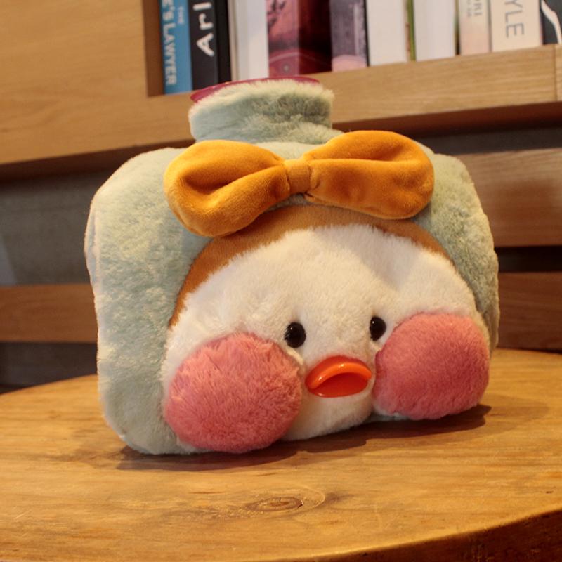 New Rubber Hot Water Bottle For Winter Hot Water Bag Hot Compress Long-Lasting Insulation Cartoon Cute Plush Shell Holiday Gift