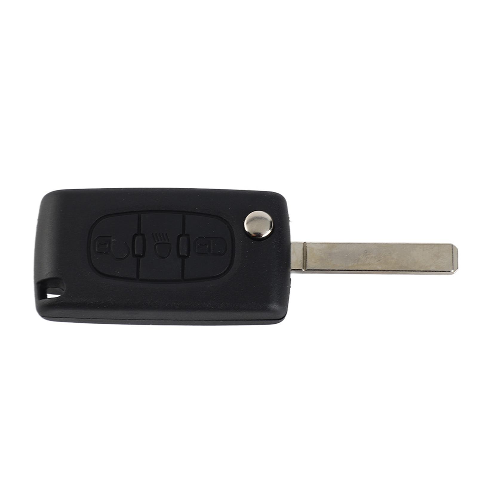 

3-кнопочный автомобильный пульт дистанционного управления с откидной крышкой для брелока, чехол для лезвия, подходит для C3 C4 C5 C6 Picasso белый