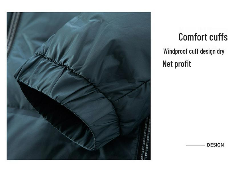 Men's Lightweight Down Jacket - Warm Business Casual Lapel Style for Middle-Aged Dads