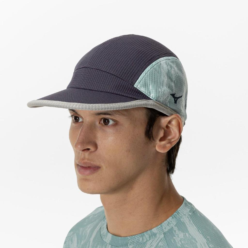 Mizuno Dry Aeroflow Highly Summer India Mint Cap, Breathable, Hat, Sports, 32JWC103, Gray/Soft