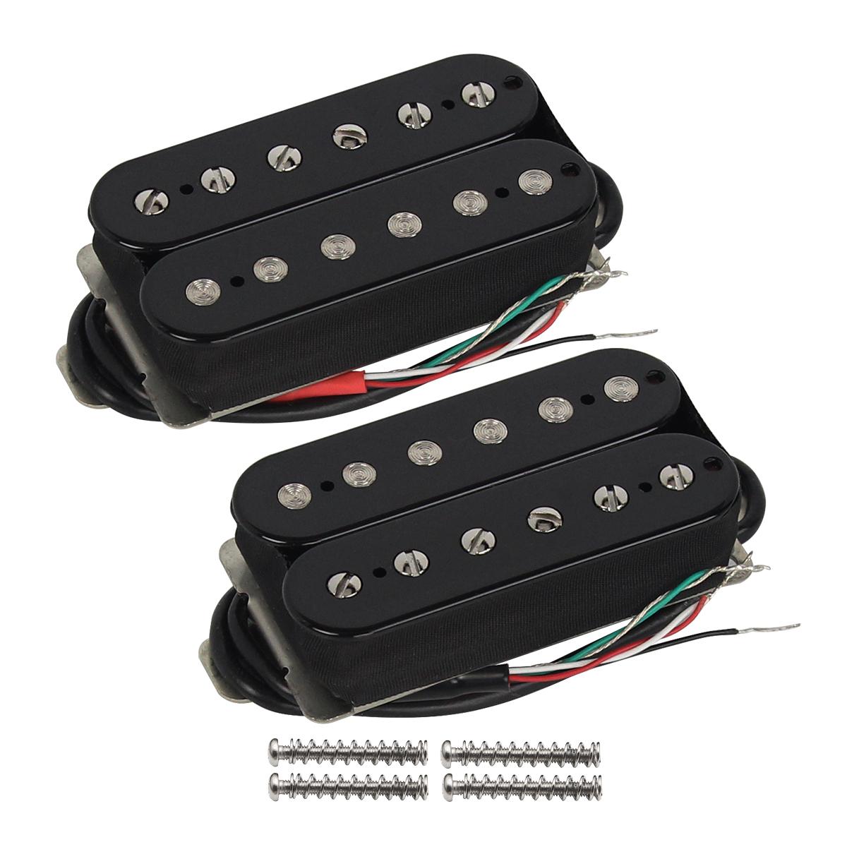 FLEOR 2PCS Ceramic Electric Guitar Humbucker Pickup Set 4 Wires Double Coil Pickups